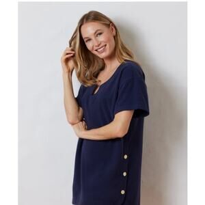 NWT Dudley Stephens Beach Cover Up Terry Cloth Resort Beach Pool Navy XL